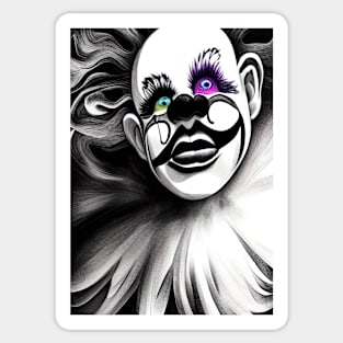 PENSIVE CLOWN Sticker